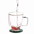 Taza de vidrio borosilicato con soporte